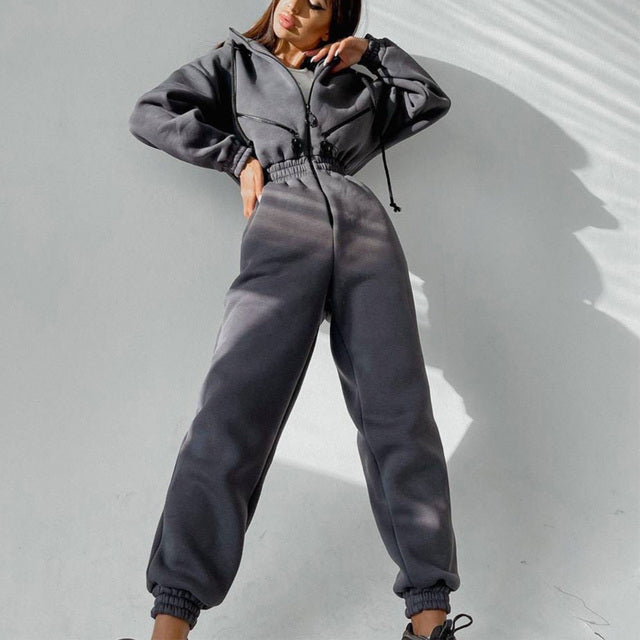 The Snatched Fit Hoodie Jumpsuit