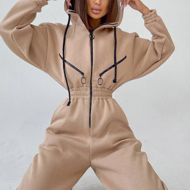 The Snatched Fit Hoodie Jumpsuit