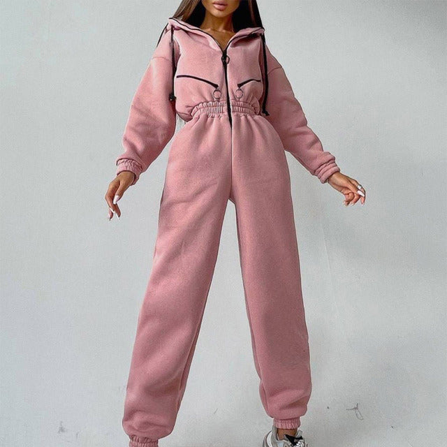 The Snatched Fit Hoodie Jumpsuit