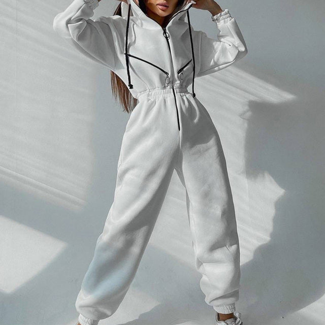 The Snatched Fit Hoodie Jumpsuit