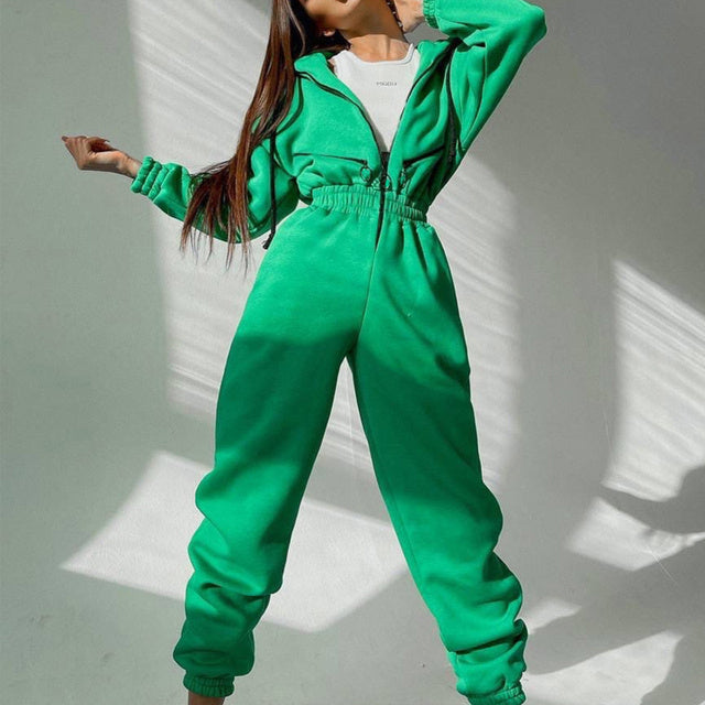 The Snatched Fit Hoodie Jumpsuit
