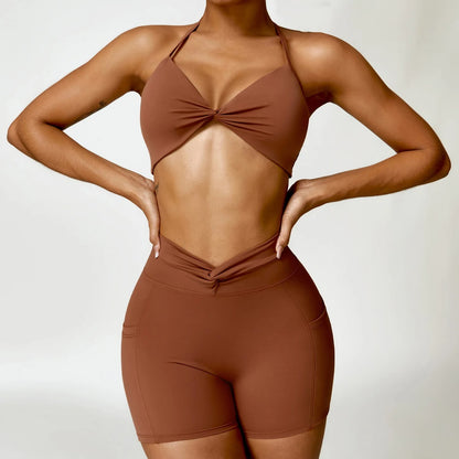 Camisole Yoga Set – Top & Pants, Top & Shorts, or Top Only
