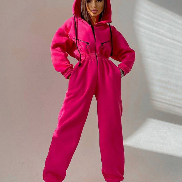 The Snatched Fit Hoodie Jumpsuit