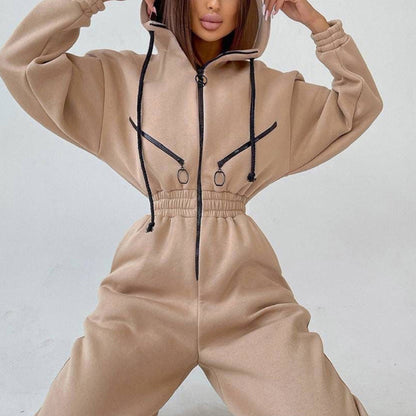 The Snatched Fit Hoodie Jumpsuit