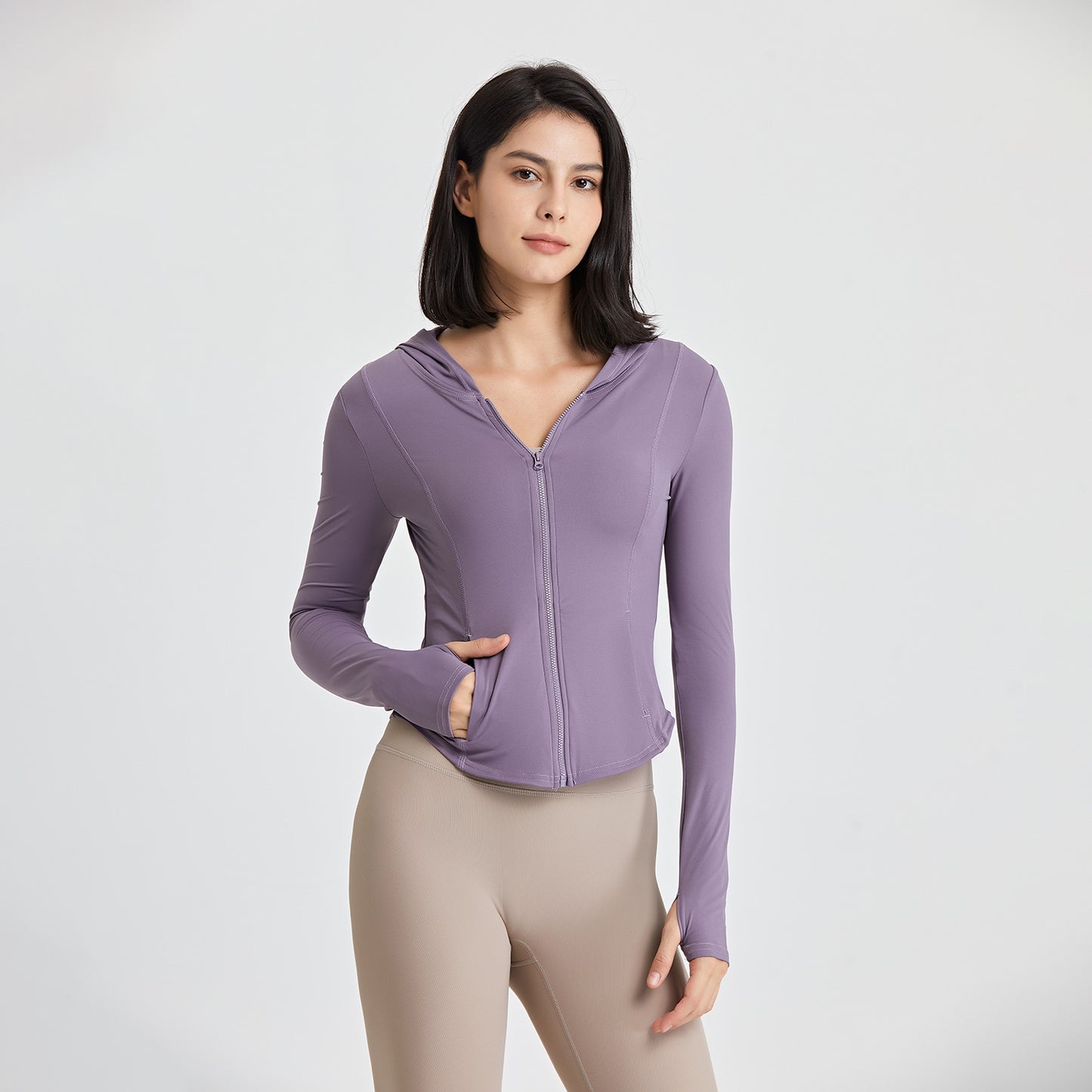 Hooded Running Zip-Up
