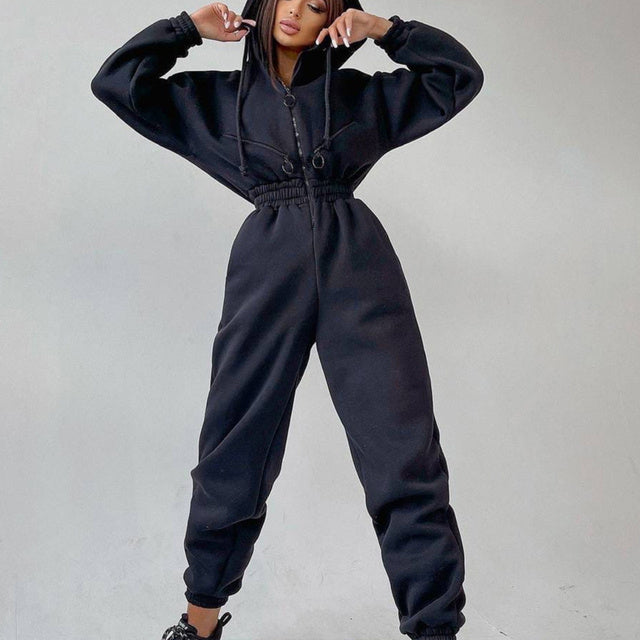 The Snatched Fit Hoodie Jumpsuit