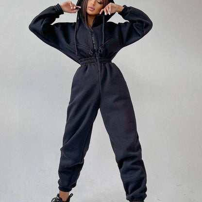 The Snatched Fit Hoodie Jumpsuit
