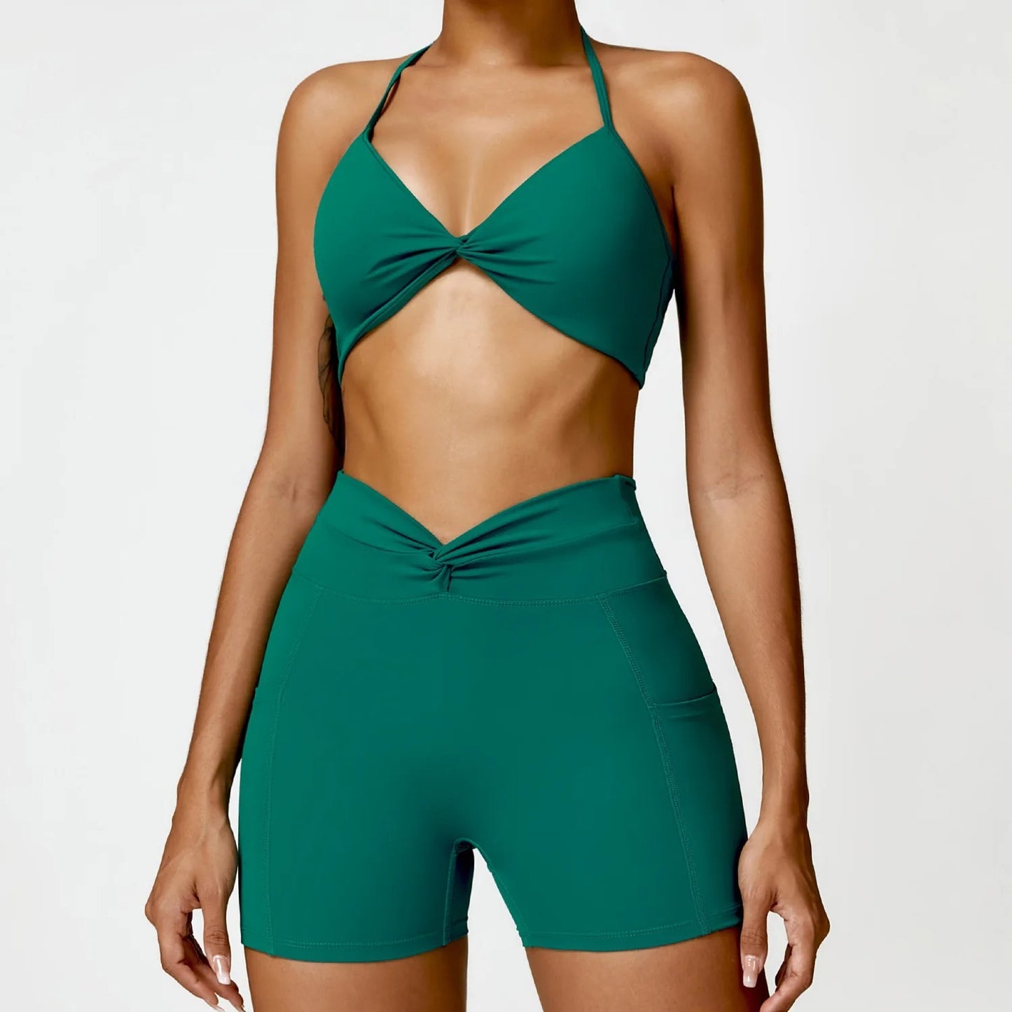 Camisole Yoga Set – Top & Pants, Top & Shorts, or Top Only